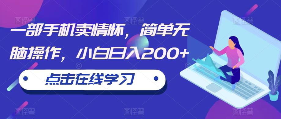 一部手机卖情怀,简单无脑操作,小白日入200+【揭秘】-汇课新知资源网
