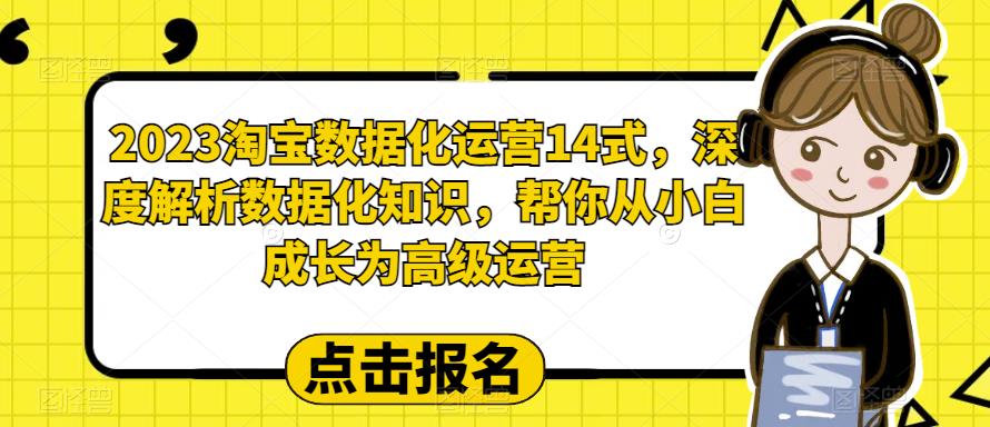 2023淘宝数据化运营14式,深度解析数据化知识,帮你从小白成长为高级运营-汇课新知资源网
