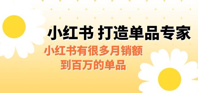 某公众号付费文章《小红书打造单品专家》小红书有很多月销额到百万的单品-汇课新知资源网