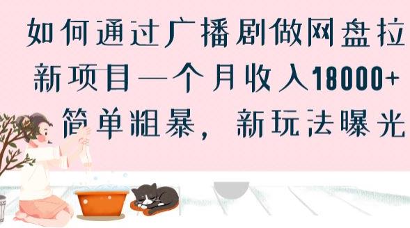 如何通过广播剧做网盘拉新项目一个月收入18000+,简单粗暴,新玩法曝光【揭秘】-汇课新知资源网