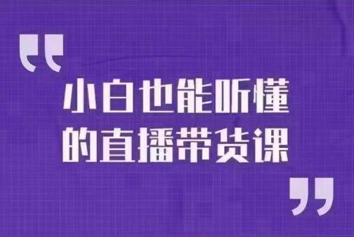 大威本威·小白也能听懂的直播带货课,玩转直播带货,轻松出单-汇课新知资源网