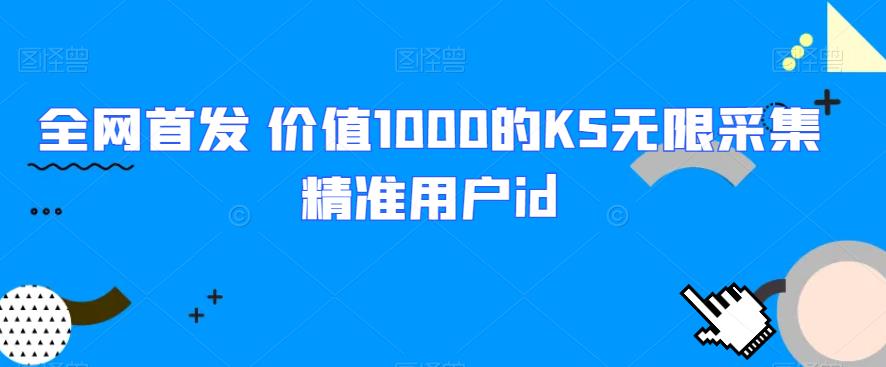 全网首发 价值1000的KS无限采集精准用户id-汇课新知资源网