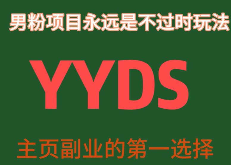 YYDS男粉项目永远是不过时玩法,主业副业的第一选择【揭秘】-汇课新知资源网
