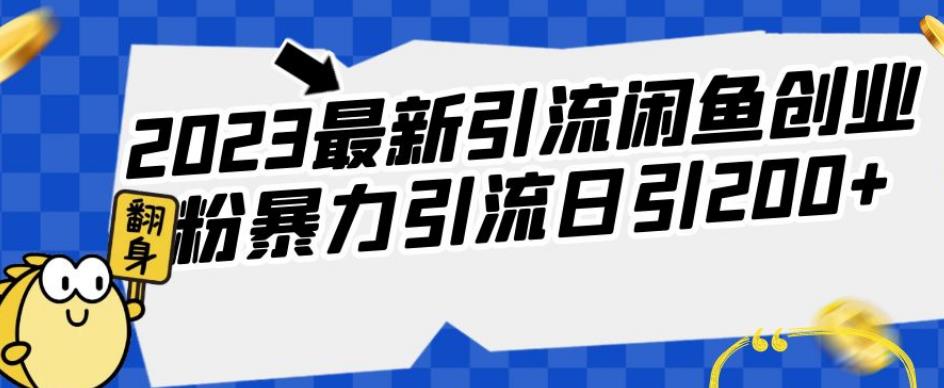 2023最新引流闲鱼创业粉暴力引流日引200+【揭秘】-汇课新知资源网