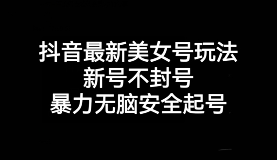 抖音最新美女号玩法,新号不封号,暴力无脑安全起号【揭秘】-汇课新知资源网