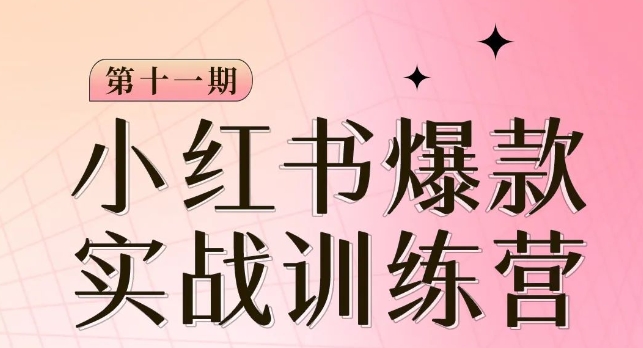 小红书博主爆款训练营第11期，手把手教你从0-1做小红书，从定位到起号到变现-汇课新知资源网