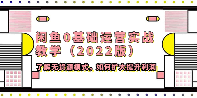 (4196期)闲鱼0基础运营实战教学(2022版)了解无货源模式,如何扩大提升利润-汇课新知资源网