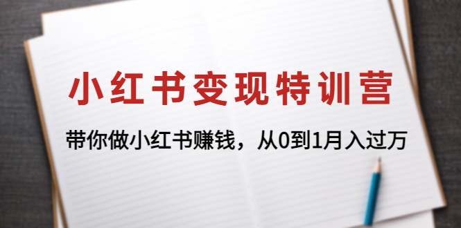 (4377期)小红书变现特训营:带你做小红书赚钱,从0到1月入过万-汇课新知资源网