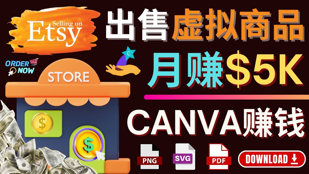 (4243期)通过Etsy出售Canva模板,操作简单,收益高,月赚5000美元-汇课新知资源网