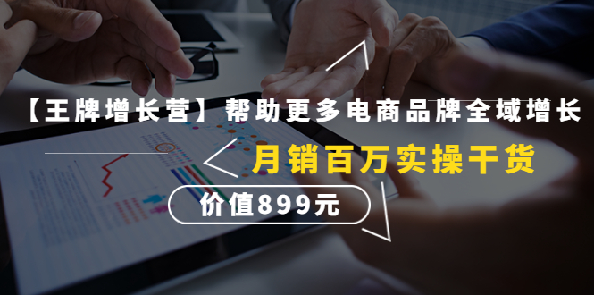 (4264期)【王牌增长营】帮助更多电商品牌全域增长,月销百万实操干货,价值899元-汇课新知资源网