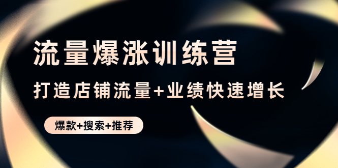 (4487期)流量爆涨训练营:打造店铺流量+业绩快速增长 (爆款+搜索+推荐)-汇课新知资源网