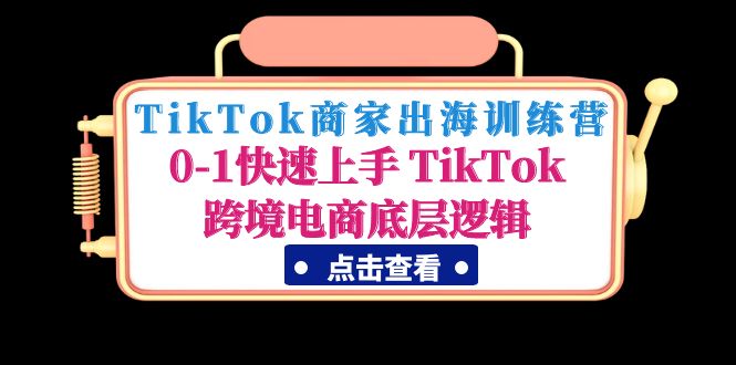 （4795期）TikTok商家出海训练营：0-1快速上手 TikTok跨境电商底层逻辑(无中创水印)-汇课新知资源网
