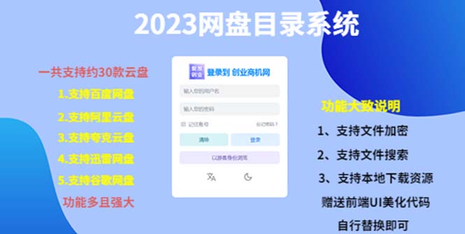 （5470期）（项目课程）2023网盘目录运营系统，一键安装教学，一共支持约30款云盘-汇课新知资源网
