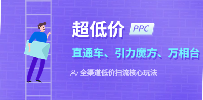 (5659期)2023超低价·ppc—“直通车、引力魔方、万相台”全渠道·低价扫流核心玩法-汇课新知资源网