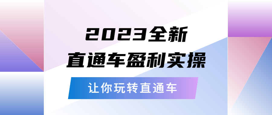 (5714期)2023全新直通车·盈利实操:从底层,策略到搭建,让你玩转直通车-汇课新知资源网