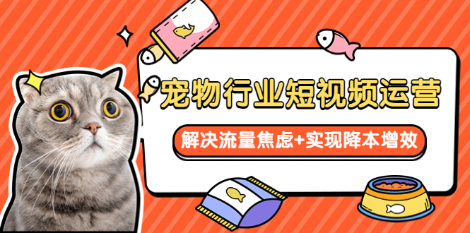 (5925期)宠物/行业短视频运营 流量增长的一层窗户纸 解决流量焦虑+实现降本增效-汇课新知资源网