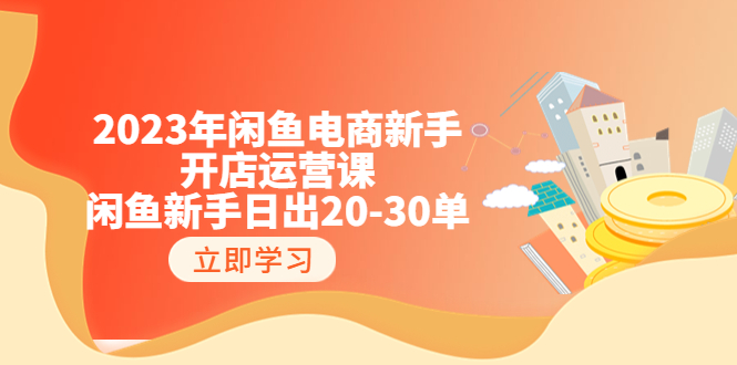 (6470期)2023年闲鱼电商新手开店运营课:闲鱼新手日出20-30单(18节-实战干货)-汇课新知资源网
