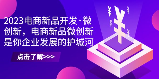 （6759期）2023电商新品开发·微创新，电商新品微创新是你企业发展的护城河-汇课新知资源网