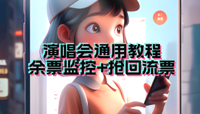 (7007期)演唱会通用_余票监控+抢回流票(教程+软件)-汇课新知资源网