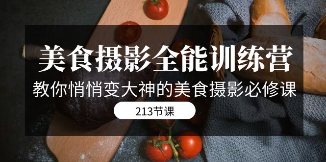 (7406期)美食摄影-全能特训营,教你悄悄变大神的美食摄影必修课(8套课程-213节)-汇课新知资源网