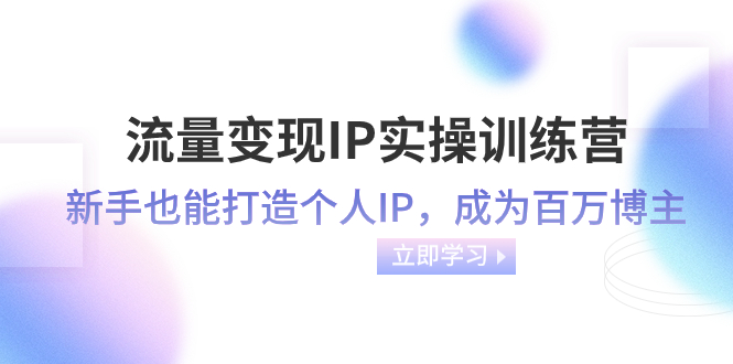 (8134期)流量变现-IP实操训练营:新手也能打造个人IP,成为百万 博主(46节课)-汇课新知资源网