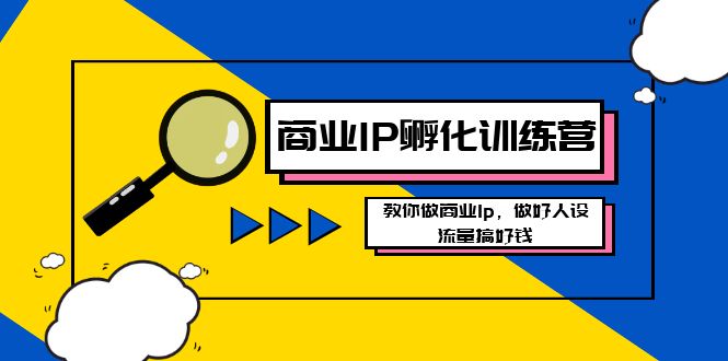 （8539期）商业IP-孵化训练营新版，教你做商业Ip，做好人设，流量搞好钱-汇课新知资源网