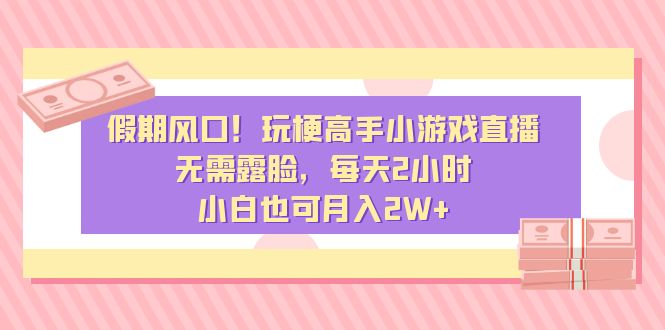 （8769期）假期风口！玩梗高手小游戏直播，无需露脸，每天2小时，小白也可月入2W+-汇课新知资源网