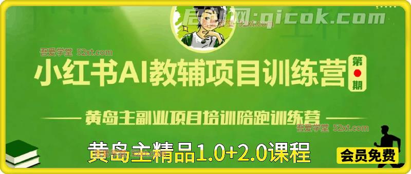 黄岛主小红书AI教辅虚拟项目1.0+2.0-汇课新知资源网