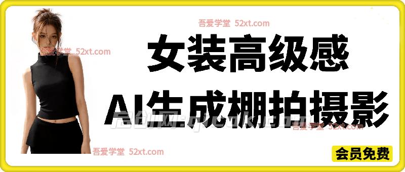 (女装高级感)棚拍摄影AI生成教学SOP-汇课新知资源网