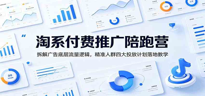 淘系付费推广陪跑营:拆解广告底层流量逻辑,精准人群四大投放计划落地教学-汇课新知资源网