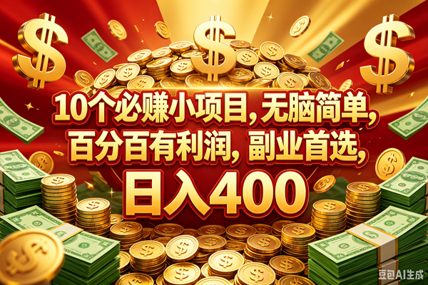 (18793期)10个必赚的小项目,百分百赚元子,无脑简单,副业首选,日入400+-汇课新知资源网