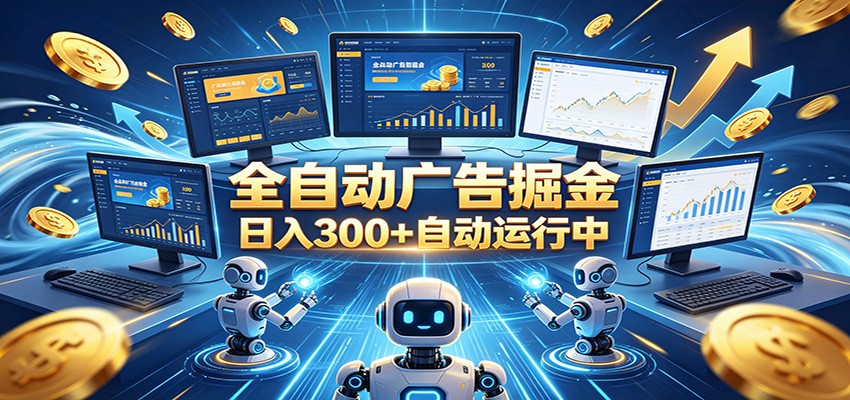 自动广告G机,日入300+,正规平台,广告浏览获益,时间自由,适合各类人群日常增收-汇课新知资源网