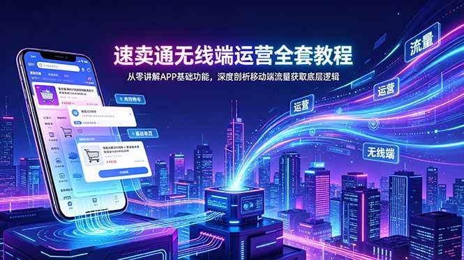 （18904期）速卖通无线端运营全套教程，从零讲解APP基础功能，深度剖析移动端流量获取底层逻辑-汇课新知资源网
