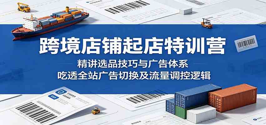 跨境店铺起店特训营：精讲选品技巧与广告体系，吃透全站广告切换及流量调控逻辑-汇课新知资源网