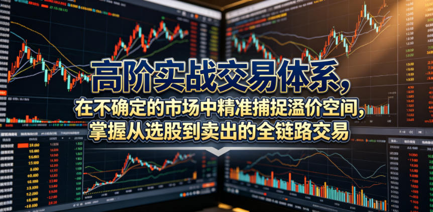 高阶实战交易体系,在不确定的市场中精准捕捉溢价空间,掌握从选股到卖出的全链路交易心法(更新6月)-汇课新知资源网