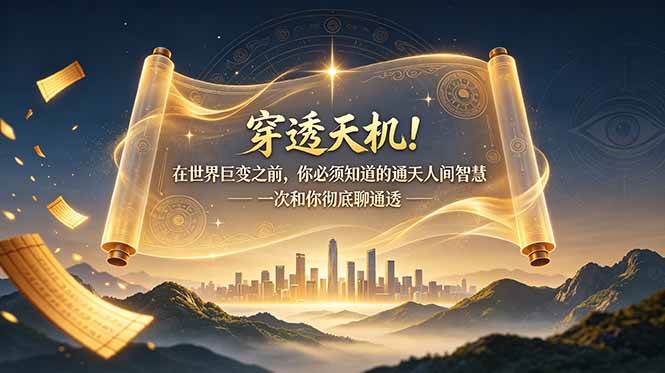 （19063期）付费文章：穿透天机！在世界巨变之前，你必须知道的通天人间智慧 一次和你彻底聊通透-汇课新知资源网