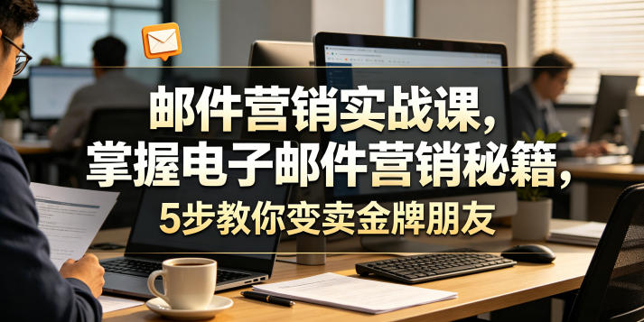 邮件营销实战课，掌握电子邮件营销秘籍，5步教你变卖金牌朋友【原创双语字幕】-汇课新知资源网