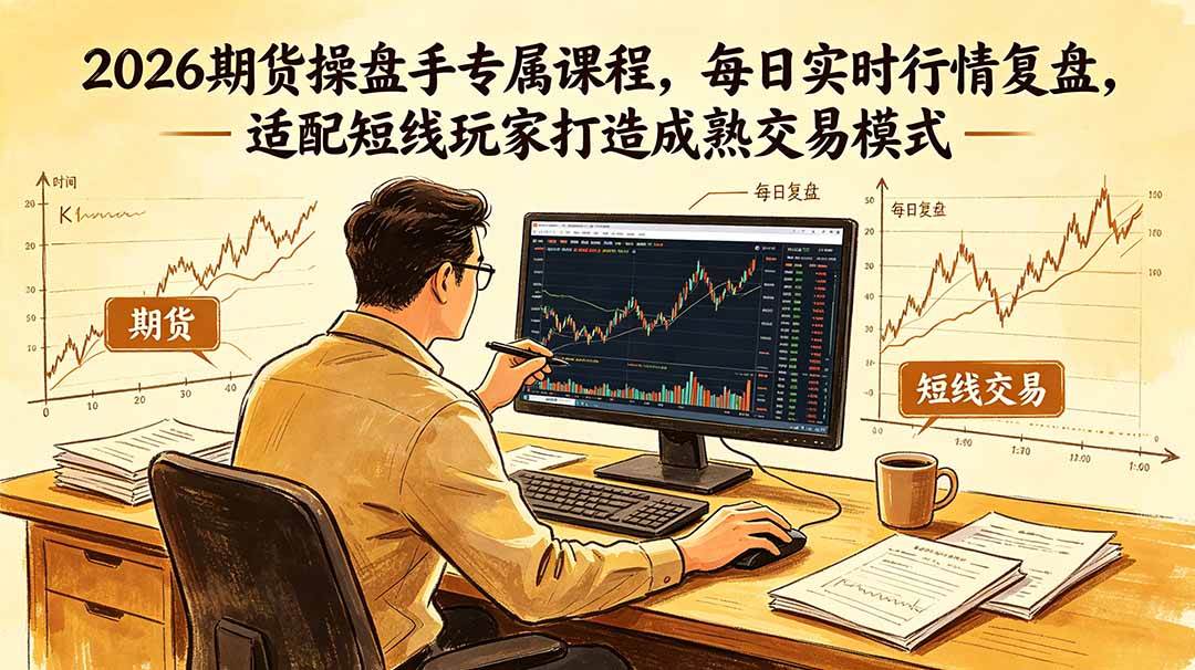 （18902期）2026期货操盘手专属课程-更新6月，每日实时行情复盘，适配短线玩家打造成熟交易模式-汇课新知资源网