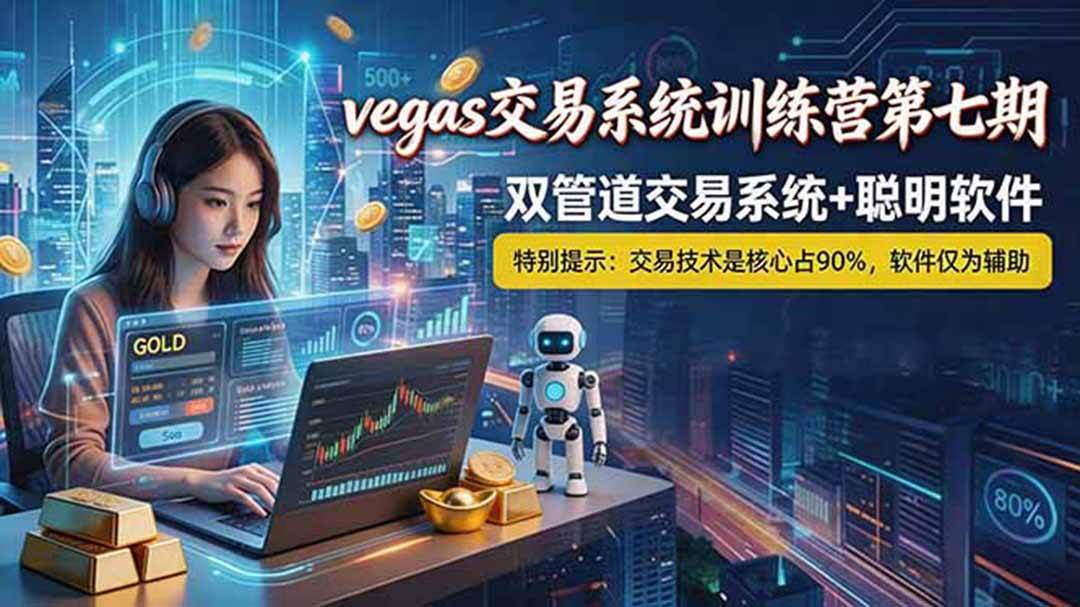 (18770期)【海外美金AI搬砖】Vegas交易技术+聪明软件, 黄金期货日赚50-1000U, 长期稳定,小白轻松上手-汇课新知资源网