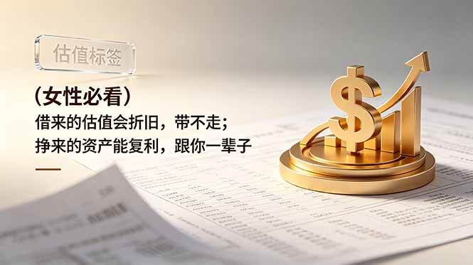 （19043期）付费文章：（女性必看）借来的估值会折旧，带不走；挣来的资产能复利，跟你一辈子-汇课新知资源网