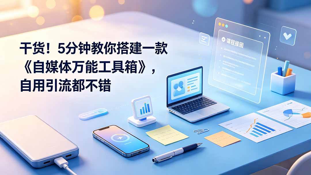 （19064期）干货！5分钟教你搭建一款《自媒体万能工具箱》，自用引流都不错-汇课新知资源网