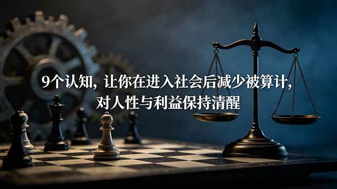 （19042期）付费文章：9个认知，让你在进入社会后减少被算计，对人性与利益保持清醒-汇课新知资源网