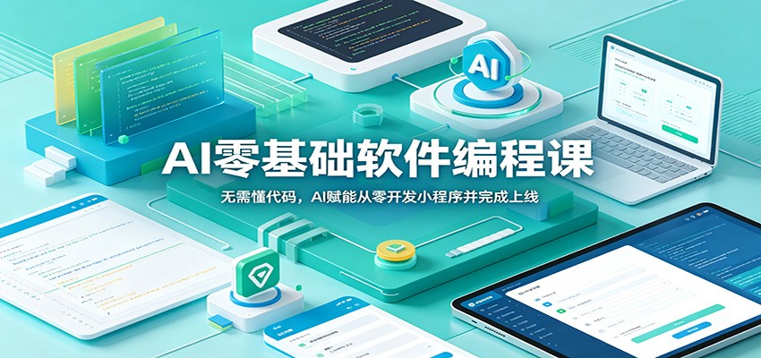 AI零基础软件编程课：无需懂代码，AI赋能从零开发小程序并完成上线-汇课新知资源网