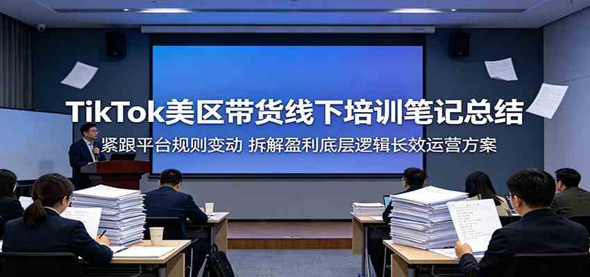 TikTok美区带货线下培训笔记总结:紧跟平台规则变动,拆解盈利底层逻辑长效运营方案-汇课新知资源网
