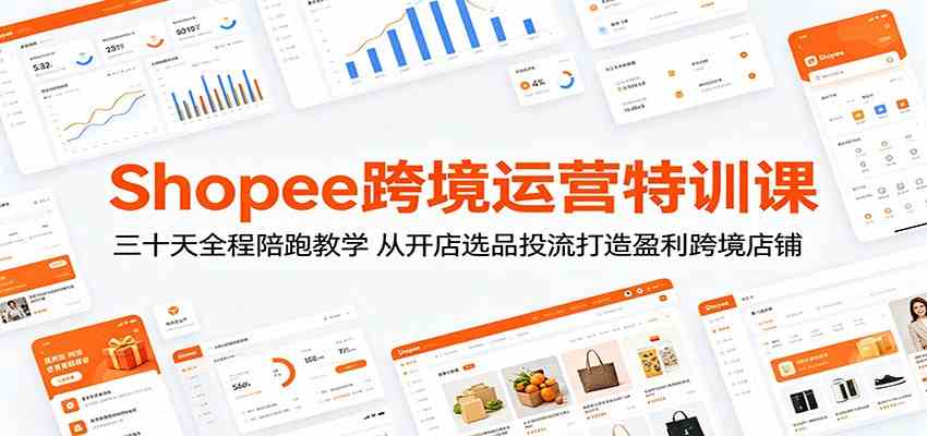 Shopee跨境运营特训课:三十天全程陪跑教学,从开店选品投流打造盈利跨境店铺-汇课新知资源网