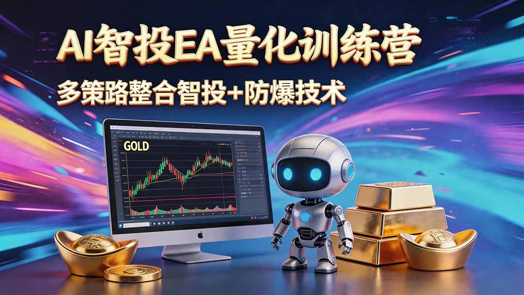 （18880期）AI智投EA量化运营技术，自动化黄金操盘技术，小白也可以轻松上手日入1000+-汇课新知资源网