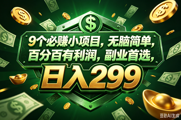 （18712期）9个必赚的小项目，百分百赚，无脑简单，副业首选，日入199+-汇课新知资源网