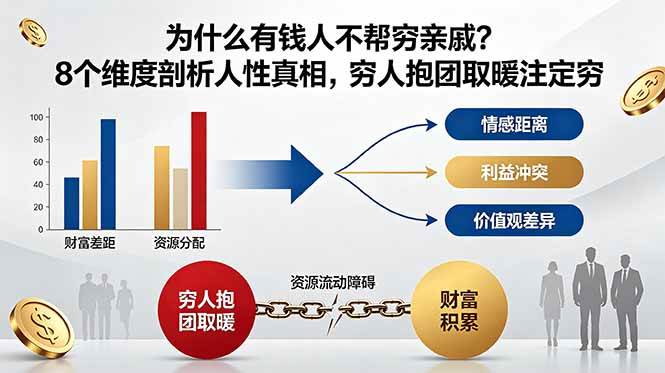 (18932期)付费文章:为什么有钱人不帮穷亲戚?8个维度剖析人性真相,穷人抱团取暖注定穷-汇课新知资源网