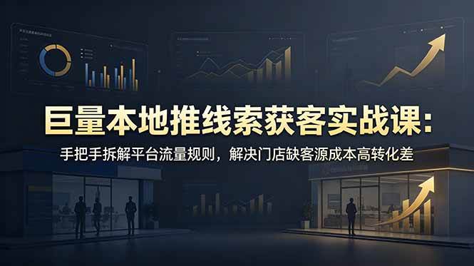 （19061期）巨量本地推线索获客实战课：手把手拆解平台流量规则，解决门店缺客源成本高转化差-汇课新知资源网