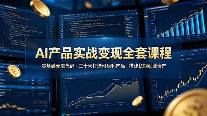 (19074期)AI产品实战变现全套课程,零基础无需代码,三十天打造可盈利产品搭建长期副业资产-汇课新知资源网